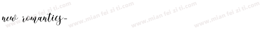 new romantics字体转换
